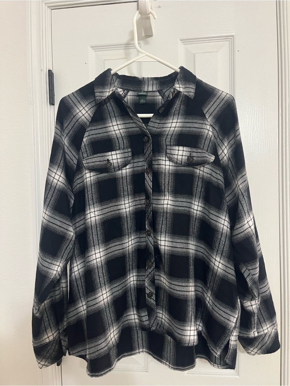 wild fable Black and White Plaid Button-Down Shirt